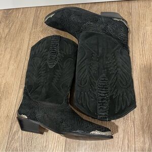Zodiac Women’s Western Boots - Black with Metal Toe & Heel Plates - Size 9